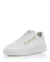 Stuart Weitzman Women's Courtside Pearl Leather Sneakers In White