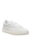 Stuart Weitzman Runaround Leather Low-top Sneakers In White