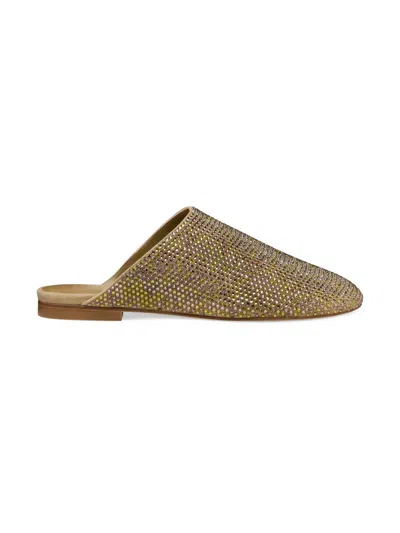 Stuart Weitzman Women's Talia Shine Mules In Brown