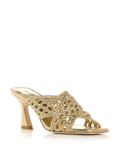 STUART WEITZMAN WOMEN'S THEA WOVEN SLIDE SANDALS