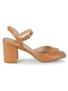 Stuart Weitzman Tia Block Sandals 75mm Tan In Tan