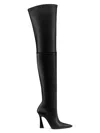 Stuart Weitzman 100mm Ultravinnie Stretch Leather Over-the-knee Boots In Black
