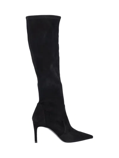 Stuart Weitzman Women's Upper Goat Leather Ankle Boots In Black