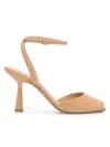 Stuart Weitzman Val Ankle Strap Sandal In Brown