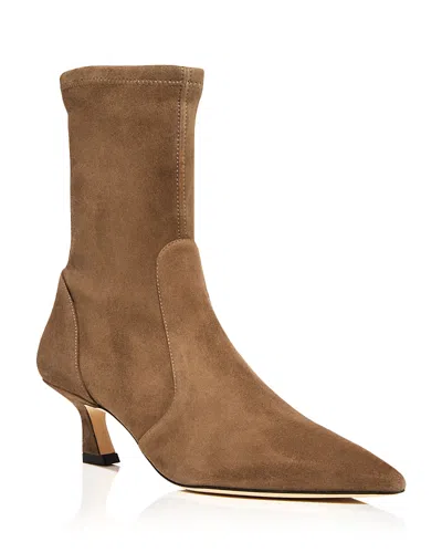 Stuart Weitzman Women's Vinnie 50 Leather Booties In Brown