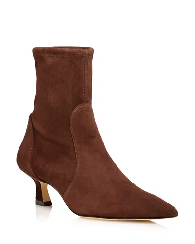 Stuart Weitzman Women's Vinnie 50 Leather Booties In Brown