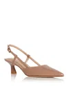 Stuart Weitzman Women's Vinnie 50 Slingback Kitten Heels In Fawn