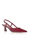 Stuart Weitzman Women's Vinnie 50 Slingback Kitten Heels In Rioja