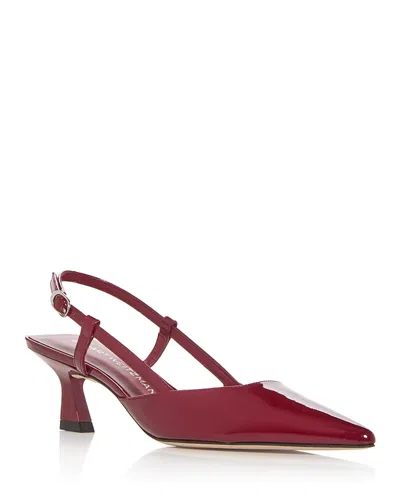 Stuart Weitzman Women's Vinnie 50 Slingback Kitten Heels In Rioja