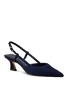 Stuart Weitzman Women's Vinnie 50 Slingback Suede Pumps In Blue