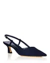 Stuart Weitzman Women's Vinnie 50 Slingback Suede Pumps In Blue