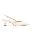 Stuart Weitzman Vinnie 50 Slingback Pumps In White