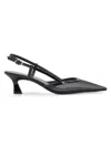 Stuart Weitzman Vinnie Pointed Toe 50mm Slingback In Black