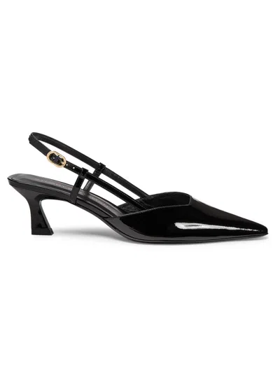 Stuart Weitzman Women's Vinnie 50mm Patent Leather Pumps In Black
