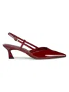 Stuart Weitzman Women's Vinnie 50mm Patent Leather Pumps In Red