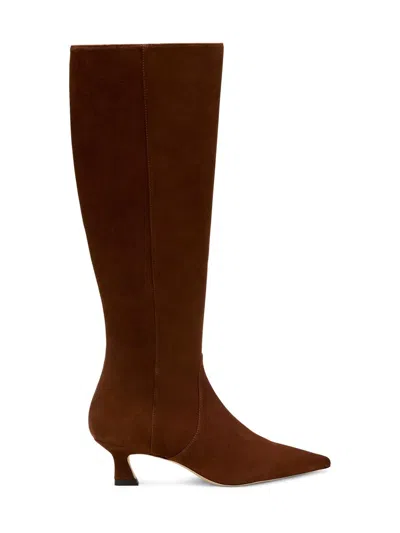 Stuart Weitzman Women's Vinnie 50mm Suede Boots In Brown