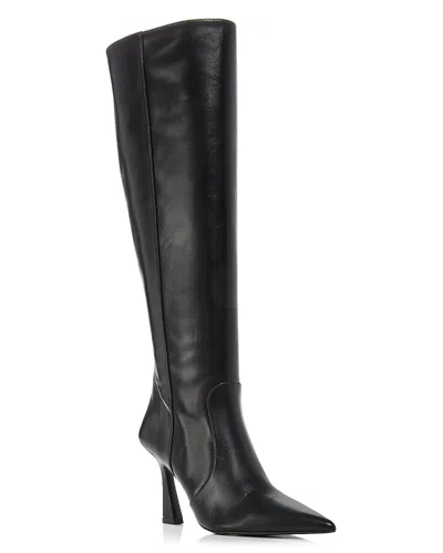 Stuart Weitzman Women's Vinnie 85 Leather Tall Boots In Black