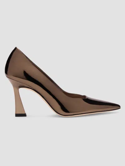 Stuart Weitzman Women's Vinnie 85mm Leather Pumps In Brown