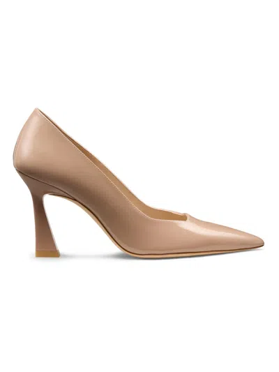 Stuart Weitzman Women's Vinnie 85mm Patent Leather Pumps In Brown