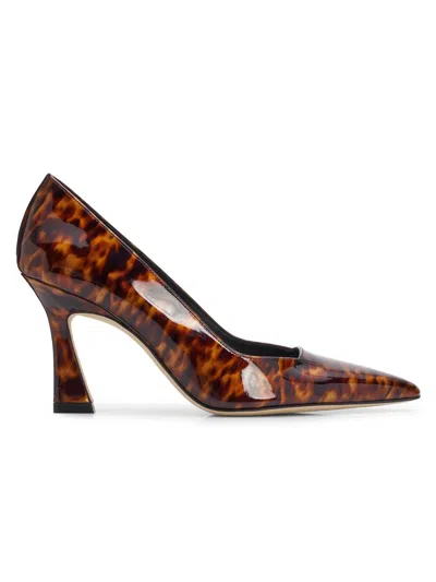 Stuart Weitzman Women's Vinnie 85mm Printed Leather Pumps In Multi