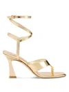 Stuart Weitzman Women's Vinnie 85mm Wrap Thong Sandals In Gold