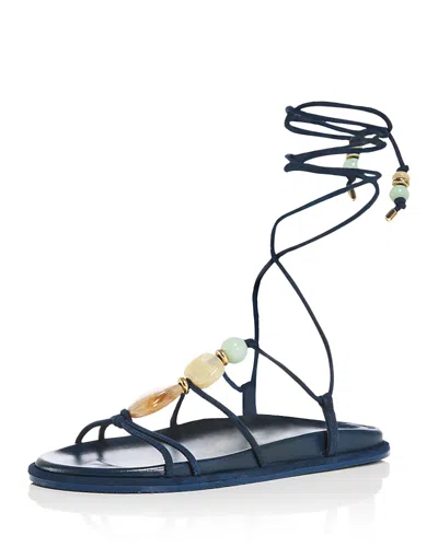 Stuart Weitzman Women's Vinnie Ankle Tie Sandals In Blue