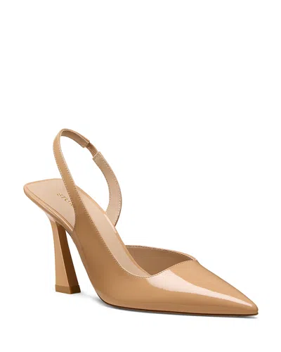Stuart Weitzman Women's Vinnie D'orsay Patent Leather Slingback Pumps In Brown