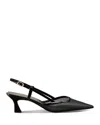 Stuart Weitzman Vinnie Pointed Toe 50mm Slingback In Black