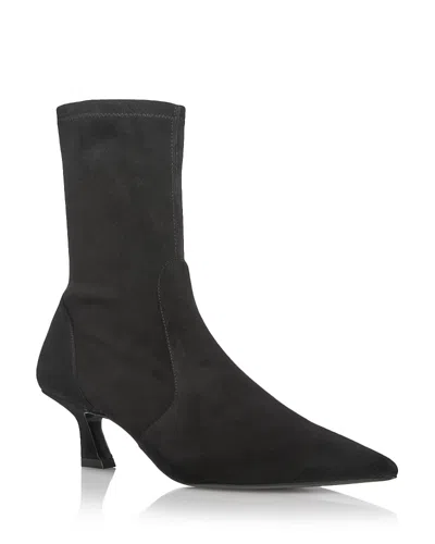Stuart Weitzman Women's Vinnie Suede Ankle Boots In Black