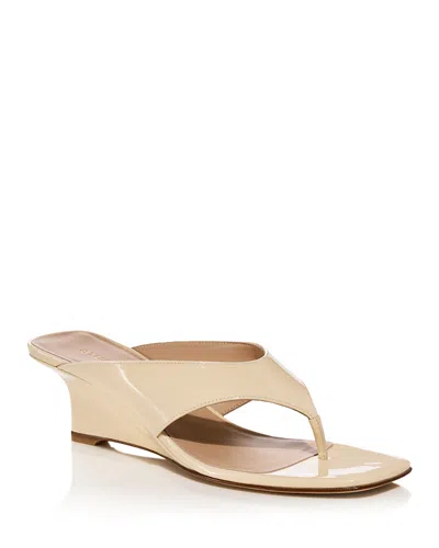 Stuart Weitzman Women's Vinnie Thong Wedge Sandals In Neutral