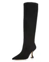 STUART WEITZMAN WOMEN'S XCURVE POINTED TOE SLOUCH TALL HIGH HEEL BOOTS