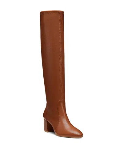 Stuart Weitzman Yuliana 60 Tall Slouch Boots In Bridle Brown