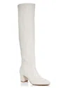 Stuart Weitzman Yuliana Leather Knee Boots In Cream