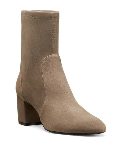 Stuart Weitzman Essentialist Stretch Bootie In Brown