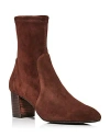 Stuart Weitzman Women's Yuliana Block Heel Booties In Walnut