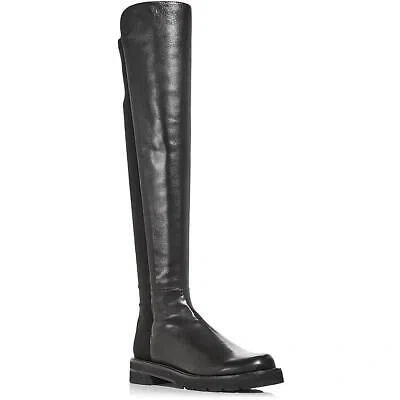 Pre-owned Stuart Weitzman Womens 5050 Lift Leather Over-the-knee Boots Shoes Bhfo 5376 In Black