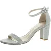 Stuart Weitzman Womens Glitter Heels In Silver