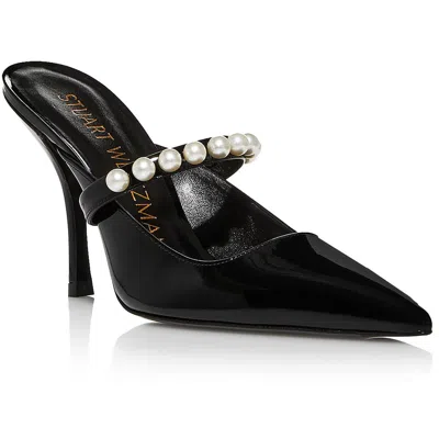 Pre-owned Stuart Weitzman Womens Goldie 100 Patent Leather Patent Leather Pumps Bhfo 4354 In Black Patent