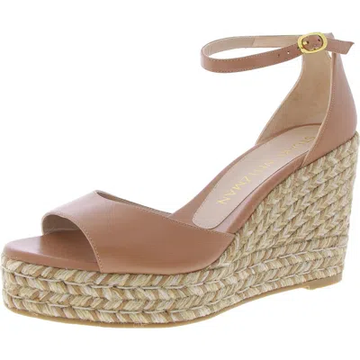 Stuart Weitzman Womens Leather Ankle Strap Platform Sandals In Multi