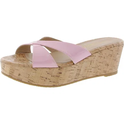 Stuart Weitzman Womens Strappy Leather Wedge Sandals In Multi