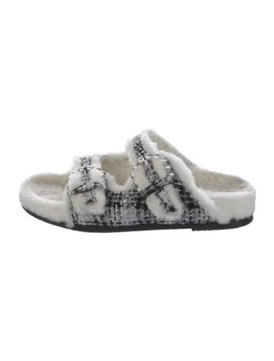 Pre-owned Stuart Weitzman Wool Slides In Multi
