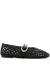 Stuart Weitzman Mary Jane Ballerina Shoes In Black