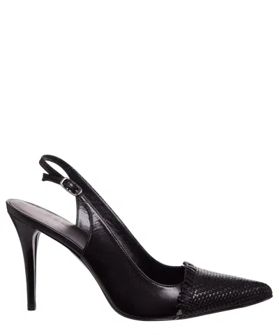 Stuart Weitzman Woven Heeled Sandals In Black