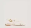 Stuart Weitzman Wovette Flat Sandal In Seashell