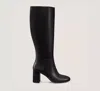 Stuart Weitzman Wynn Zip Boot 75 In Black