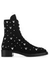 Stuart Weitzman X Disney Crystal-embellished Ankle Boots In Black