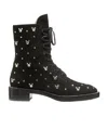 Stuart Weitzman X Disney Crystal-embellished Ankle Boots In Black