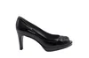 Stuart Weitzman X Russel Bromley Peep-toe Pumps In Black Patent Leather In Black