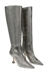 Stuart Weitzman Xcurve 85 Slouch Boot Knee-high In Pyrite