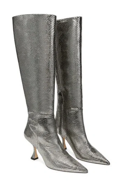 Stuart Weitzman Xcurve 85 Slouch Boot Knee-high In Pyrite